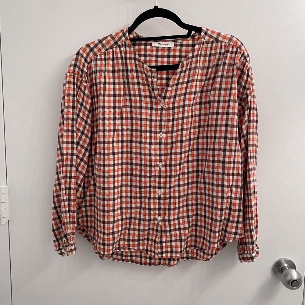Madewell Meadow Check Top